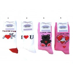Valentýnské ponožky 4 Páry