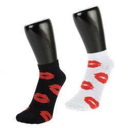Hot Red Lips Design Women's Trainer Socks (3 PACK)