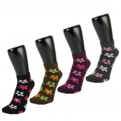 Women's Trainer Socks With Daisy Flowers (3 PACK)