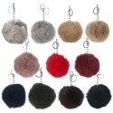 Soft Rabbit Fur Ball Pom Pom Keychain