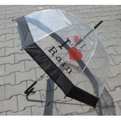 Deštník průhledný  I Love Rain 