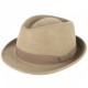 ELEGANT 100% WOOL TRILBY HAT WATERPROOF & CRUSHABLE HANDMADE IN ITALY