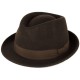 ELEGANT 100% WOOL TRILBY HAT WATERPROOF & CRUSHABLE HANDMADE IN ITALY