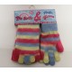 Duhové prstové ponožky + rukavice