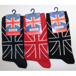 Pattern UK 3 pairs in Black, Red, Dark Blue