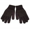 Pletené rukavice s gripom (čierne)