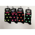 Ponožky neon srdíčko