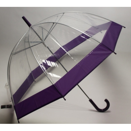 Průhledný deštník růžový