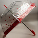Průhledný deštník srdíčka
